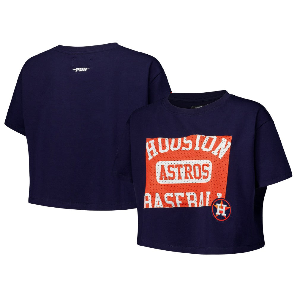 MLB Houston Astros Pro Standard Women's Made To Play Boxy Cropped T-Shirt