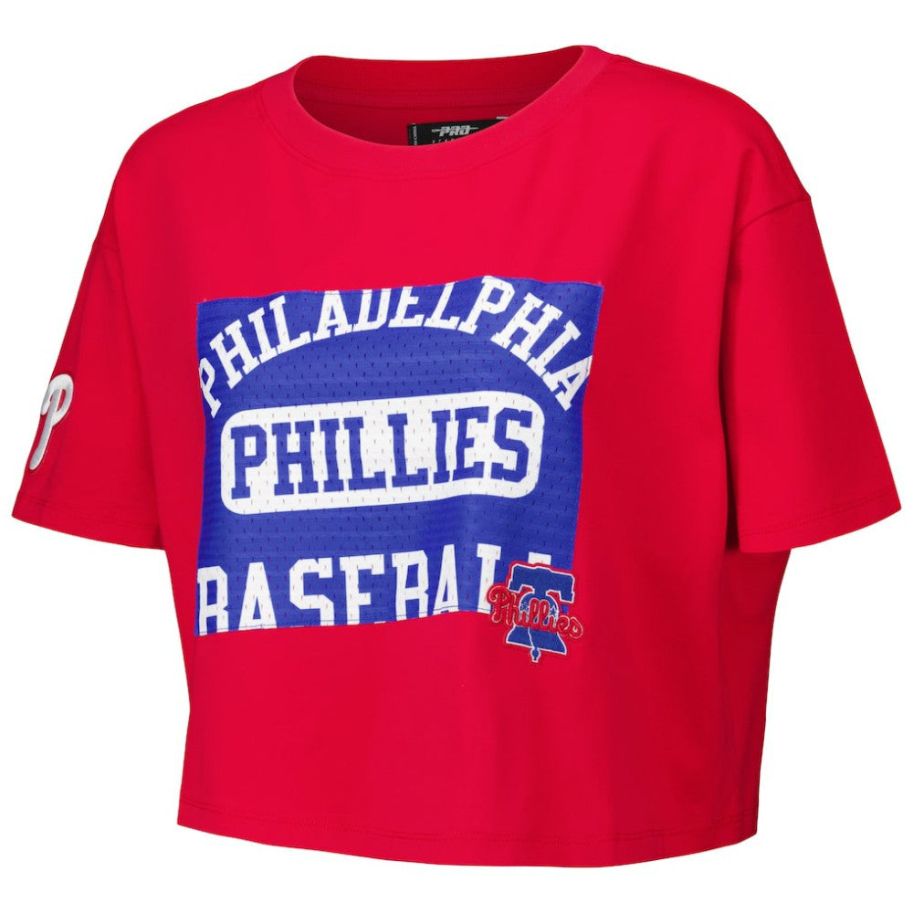 MLB Philadelphia Phillies Pro Standard Women's Made To Play Boxy Cropped T-Shirt