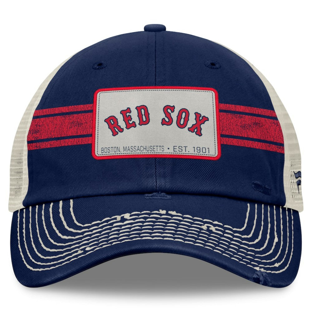 MLB Boston Red Sox Fanatics  Heritage Stripe Trucker Adjustable Hat
