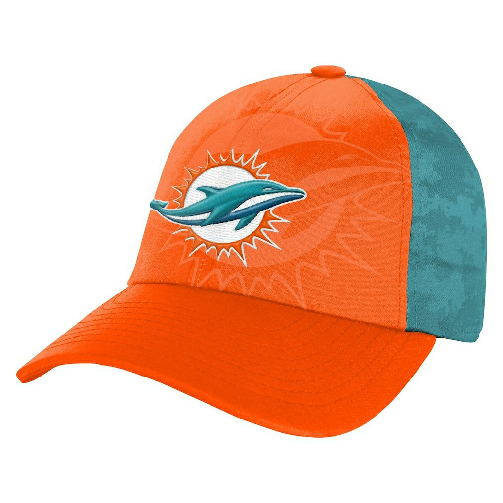 Youth Combine Two-Tone Adjustable Hat - Miami Dolphins