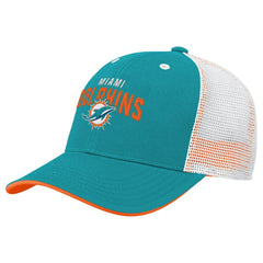 Youth Core Lockup Trucker Adjustable Hat - Miami Dolphins