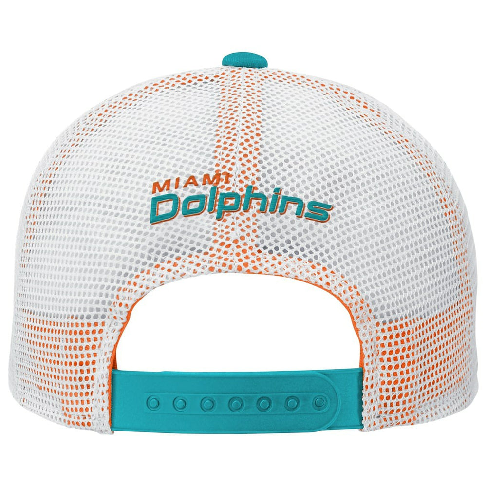 Youth Core Lockup Trucker Adjustable Hat - Miami Dolphins