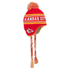 Youth Jacquard Tassel Knit Hat with Pom - Kansas City Chiefs