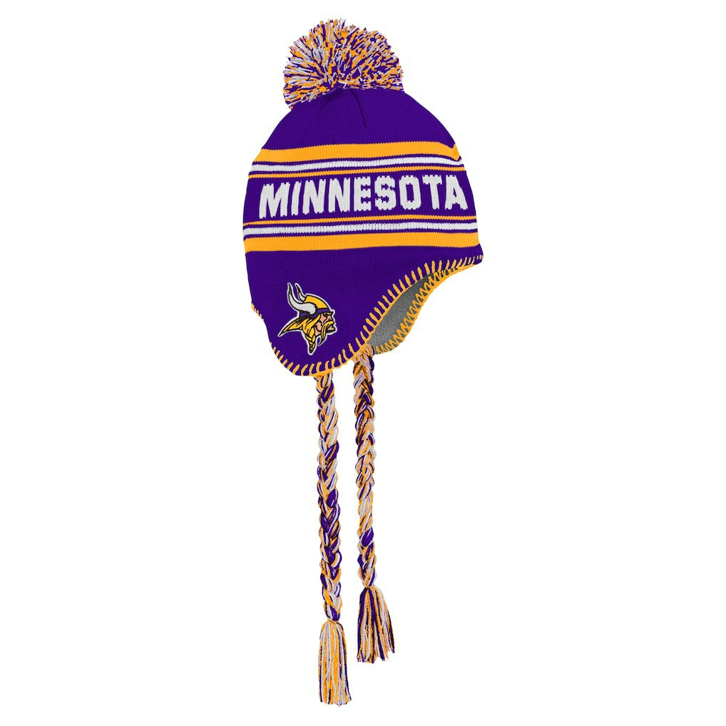 Youth Jacquard Tassel Knit Hat with Pom - Minnesota Vikings
