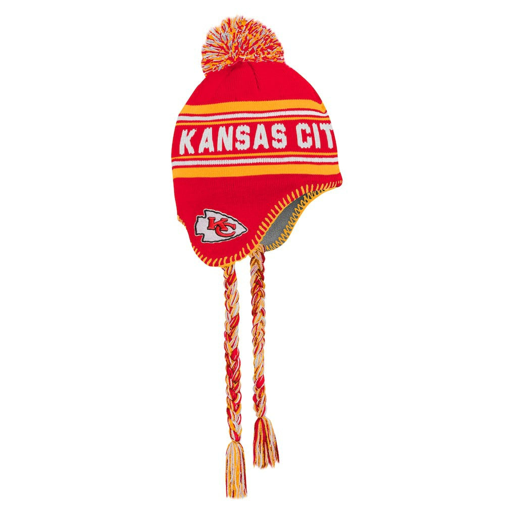 Preschool Jacquard Tassel Knit Hat with Pom - Kansas City Chiefs