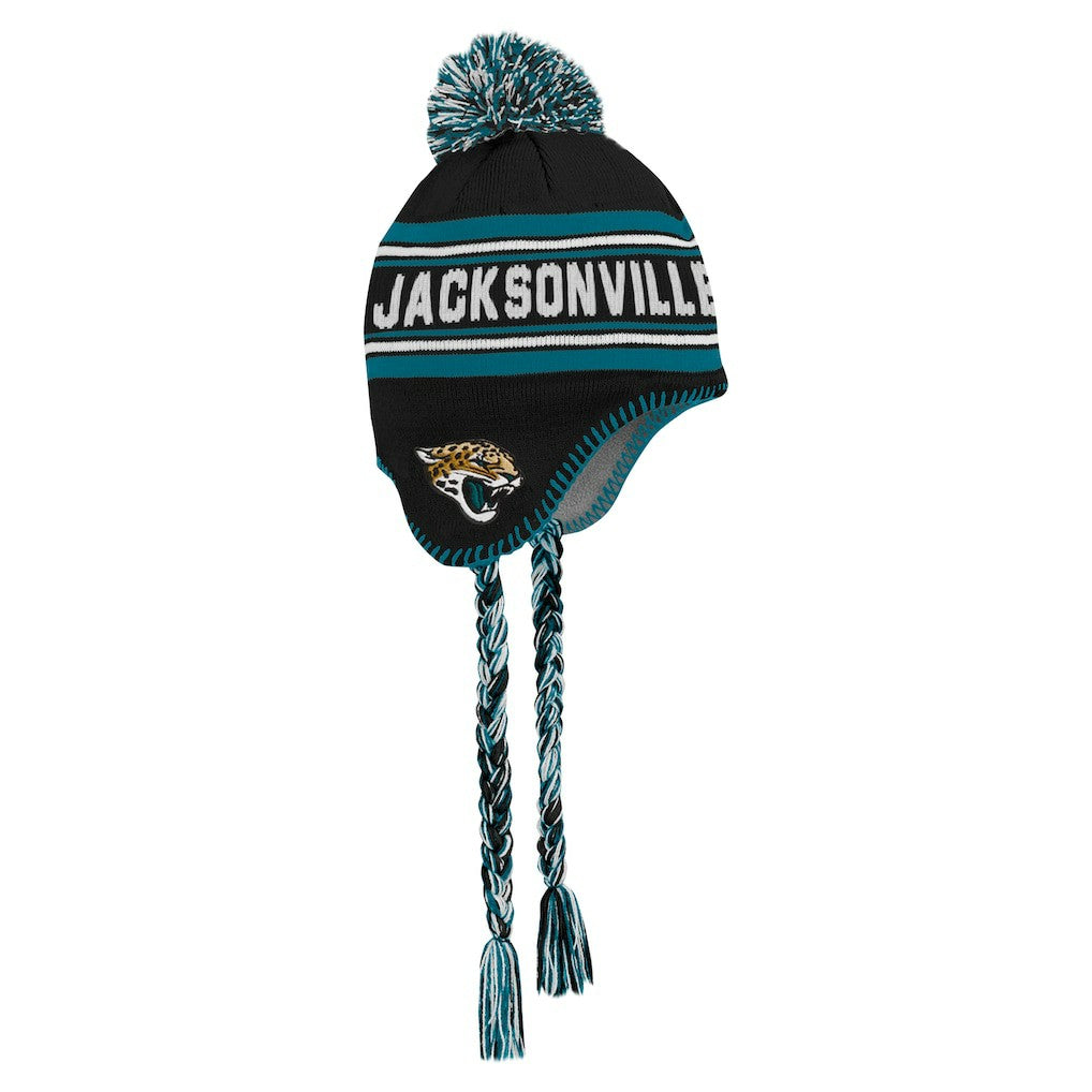 Preschool Jacquard Tassel Knit Hat with Pom - Jacksonville Jaguars