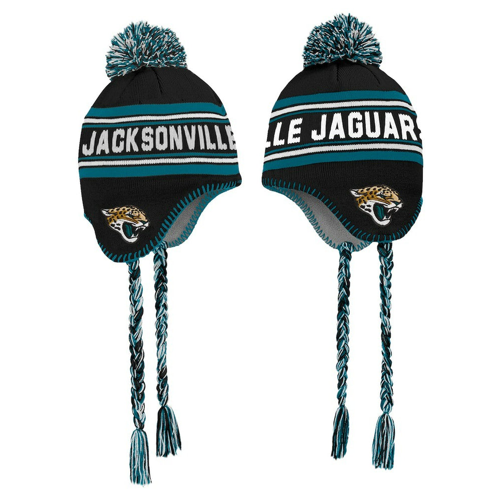 Preschool Jacquard Tassel Knit Hat with Pom - Jacksonville Jaguars