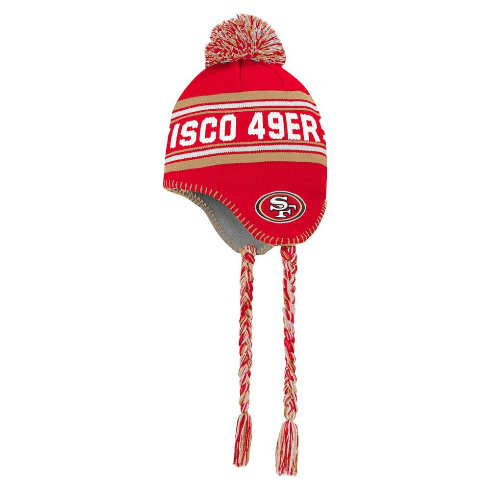 Preschool Jacquard Tassel Knit Hat with Pom - San Francisco 49ers