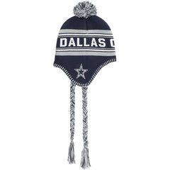 Youth Jacquard Tassel Knit Hat with Pom - Dallas Cowboys
