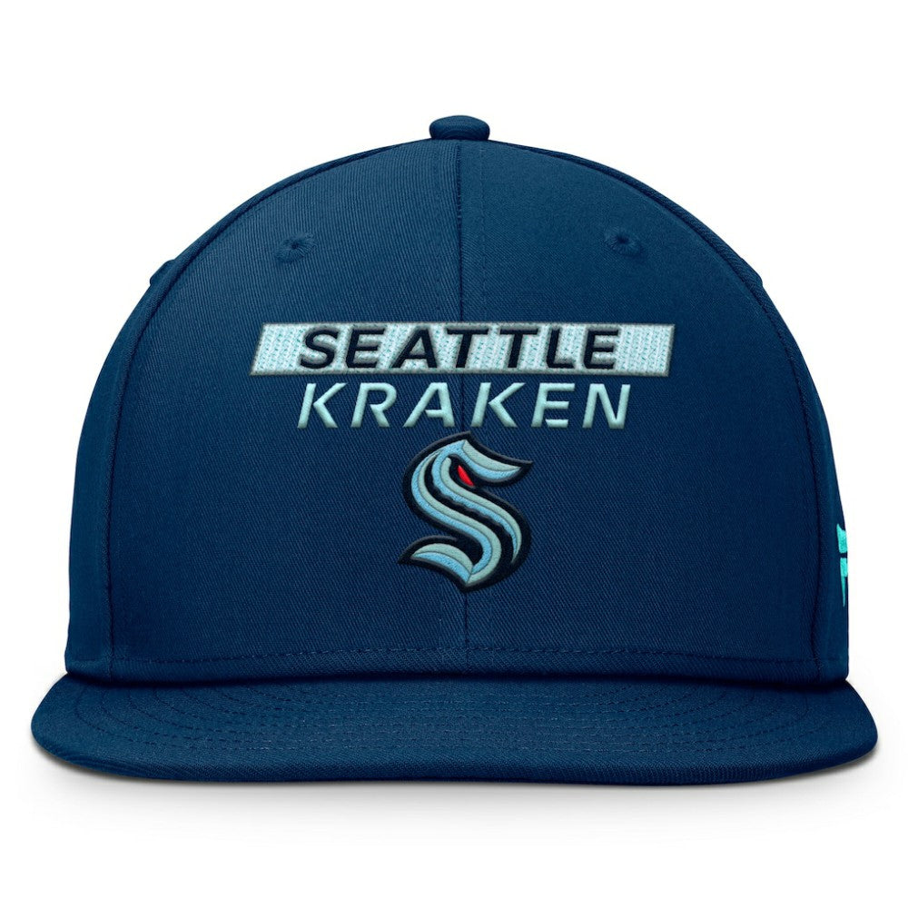 NHL Deep Sea Blue Seattle Kraken Fanatics Authentic Pro Prime Snapback Hat