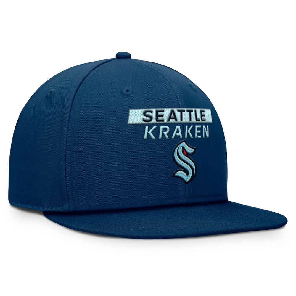 NHL Deep Sea Blue Seattle Kraken Fanatics Authentic Pro Prime Snapback Hat
