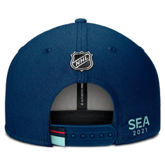 NHL Deep Sea Blue Seattle Kraken Fanatics Authentic Pro Prime Snapback Hat