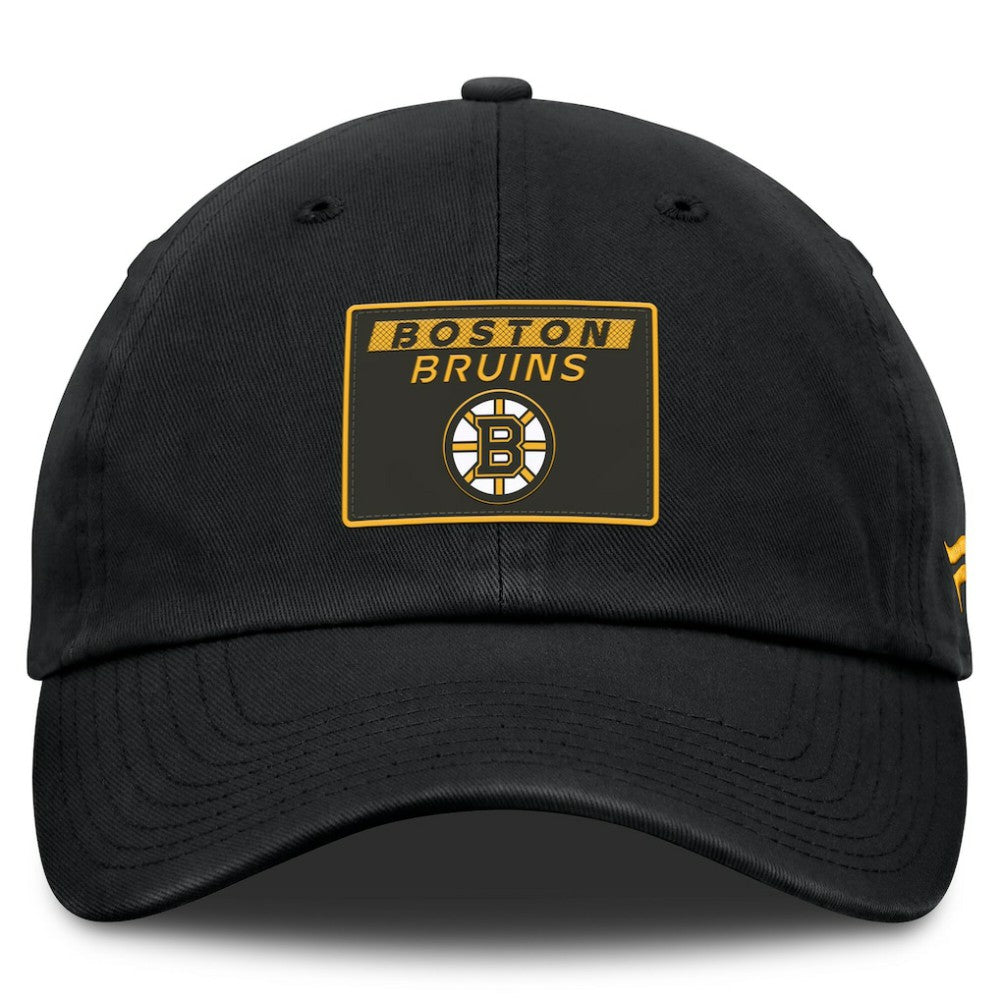 NHL Black Boston Bruins Fanatics Authentic Pro Prime Adjustable Hat