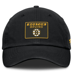 NHL Black Boston Bruins Fanatics Authentic Pro Prime Adjustable Hat