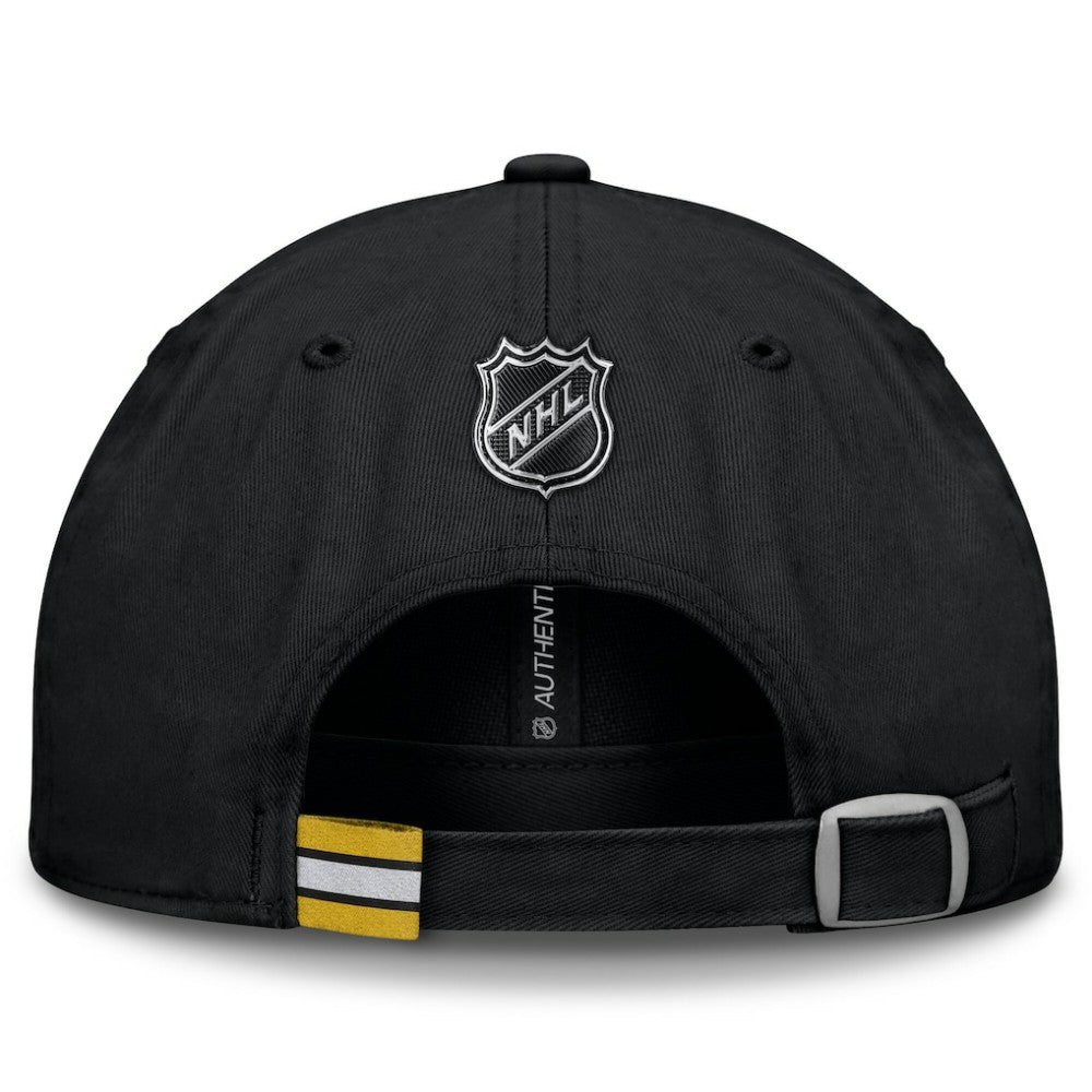 NHL Black Boston Bruins Fanatics Authentic Pro Prime Adjustable Hat