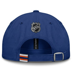 NHL Royal Edmonton Oilers Fanatics Authentic Pro Prime Adjustable Hat