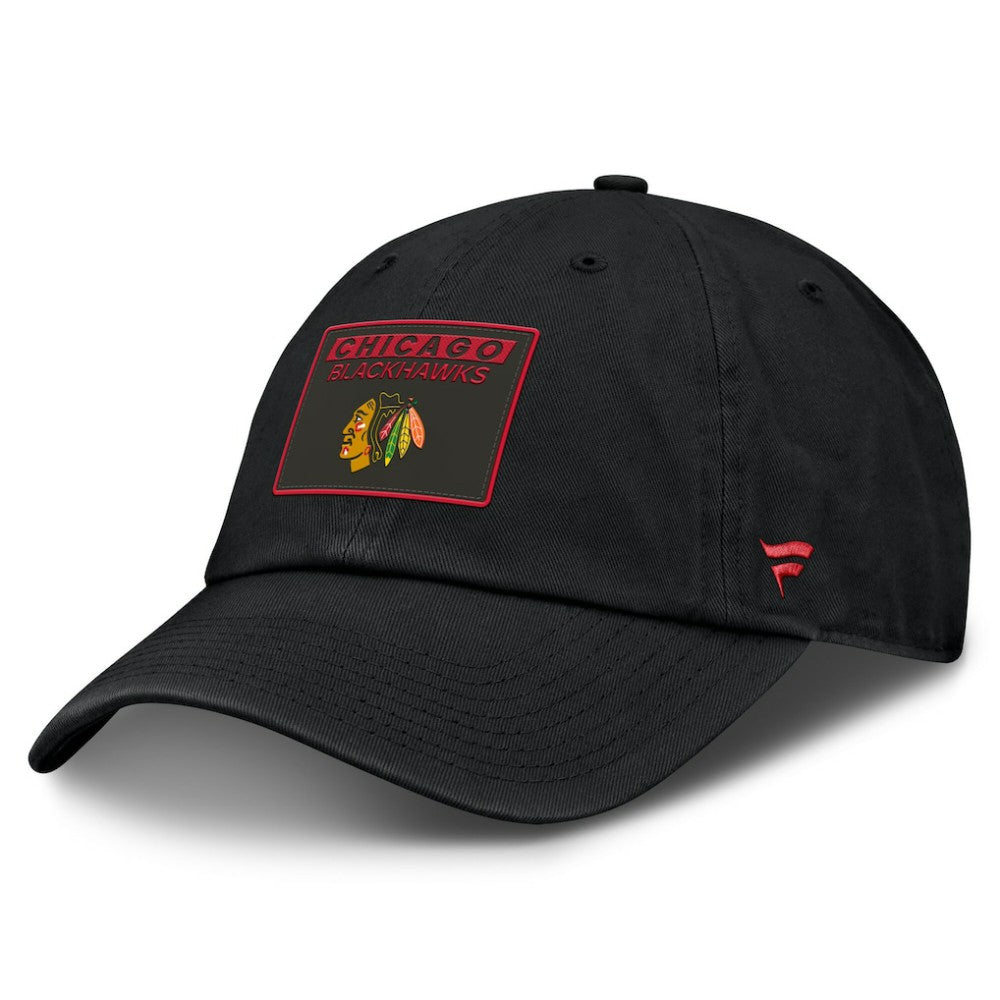 NHL Black Chicago Blackhawks Fanatics Authentic Pro Prime Adjustable Hat