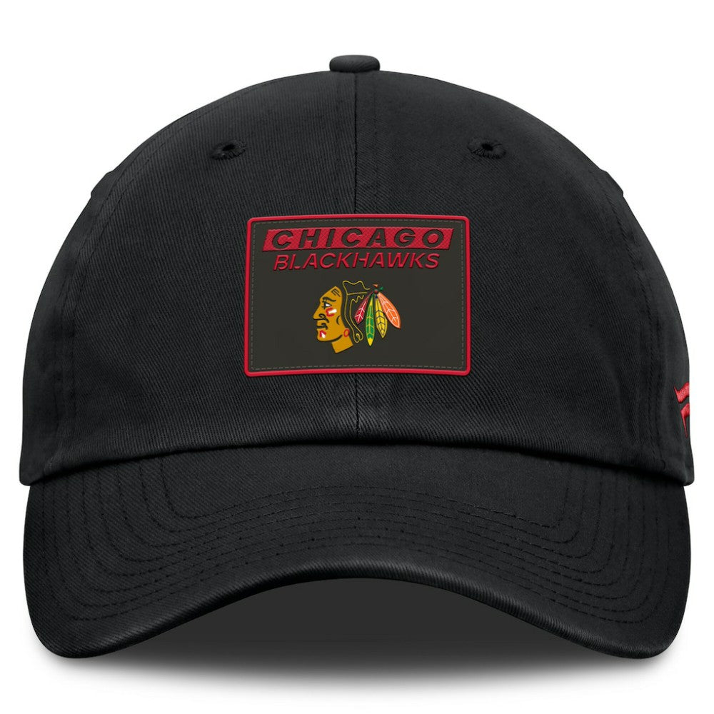 NHL Black Chicago Blackhawks Fanatics Authentic Pro Prime Adjustable Hat