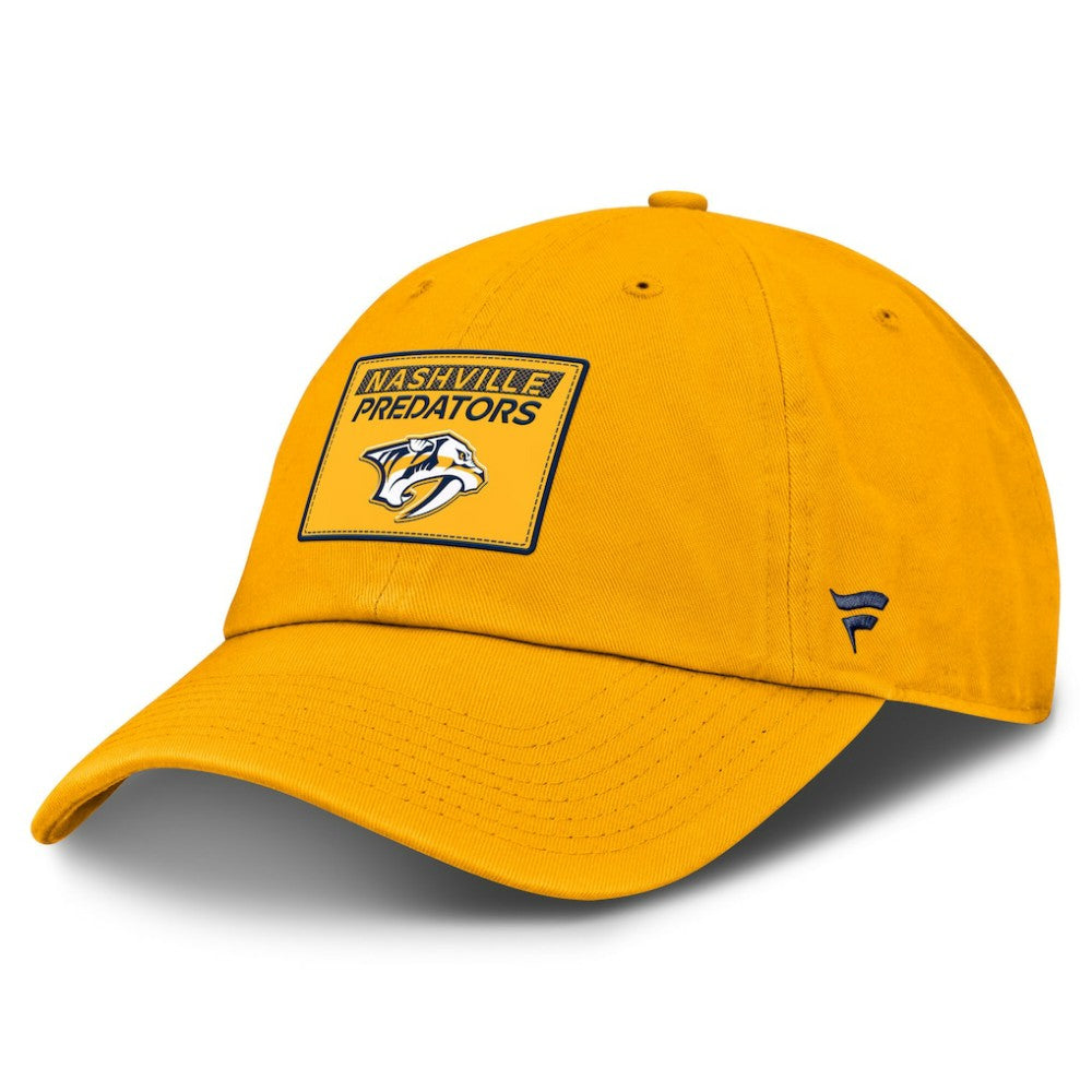 NHL Gold Nashville Predators Fanatics Authentic Pro Prime Adjustable Hat