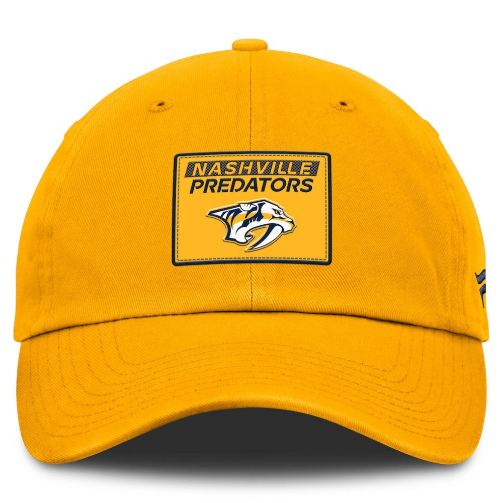 NHL Gold Nashville Predators Fanatics Authentic Pro Prime Adjustable Hat