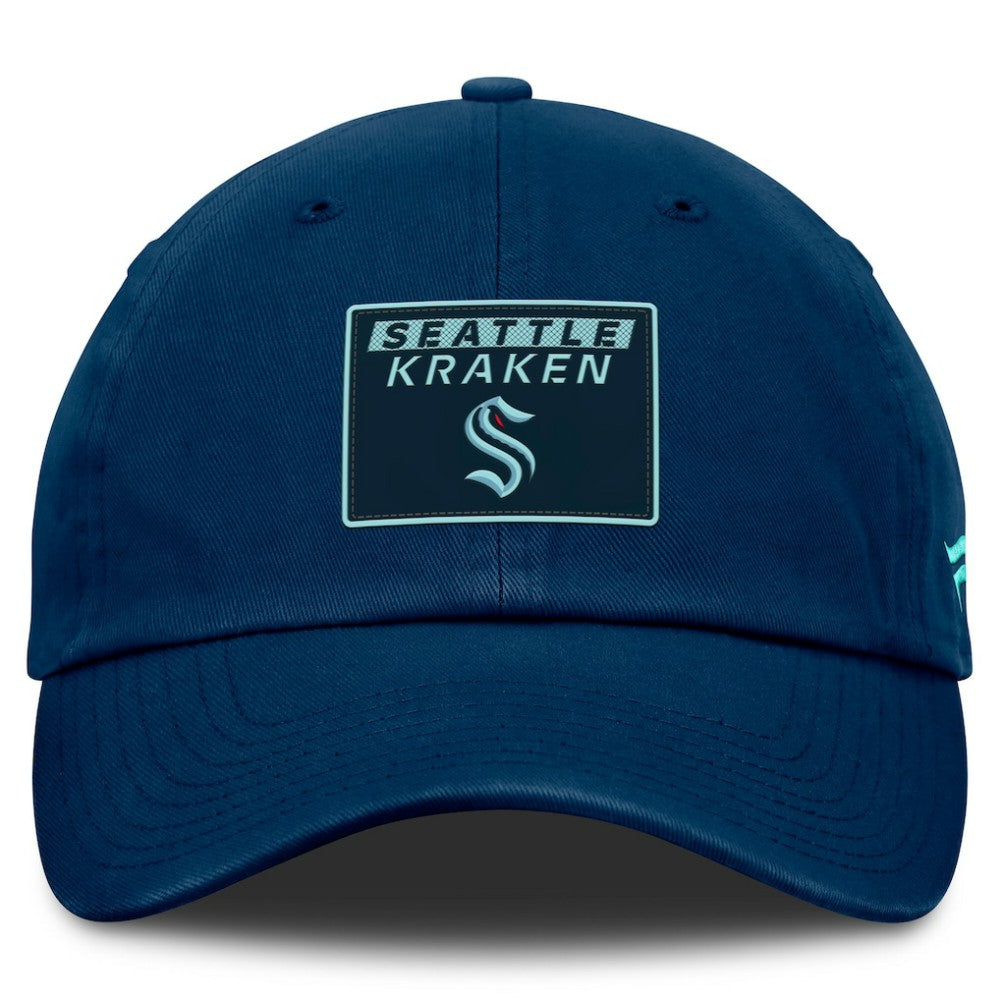 NHL Deep Sea Blue Seattle Kraken Fanatics Authentic Pro Prime Adjustable Hat
