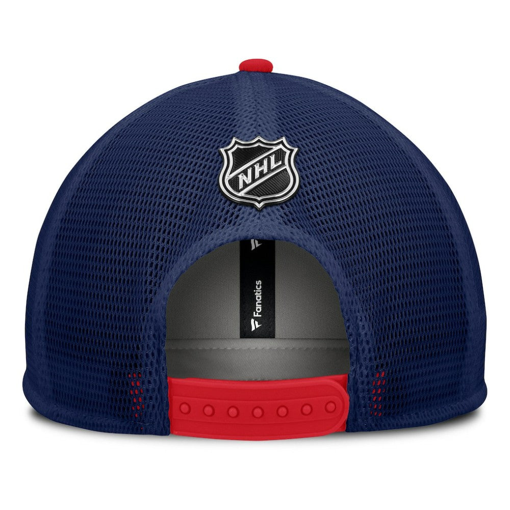 NHL Navy/Red New York Rangers Fanatics Authentic Pro Hometown Rink Foam Trucker Snapback Hat