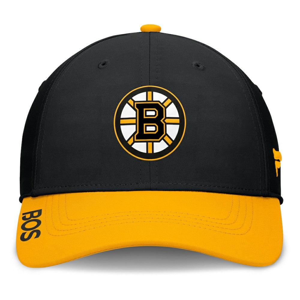 NHL Black/Gold Boston Bruins Fanatics Authentic Pro Rink Flex Hat