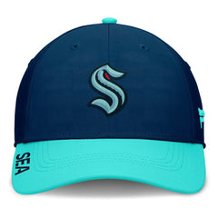 NHL Deep Sea Blue/Light Blue Seattle Kraken Fanatics Authentic Pro Rink Flex Hat