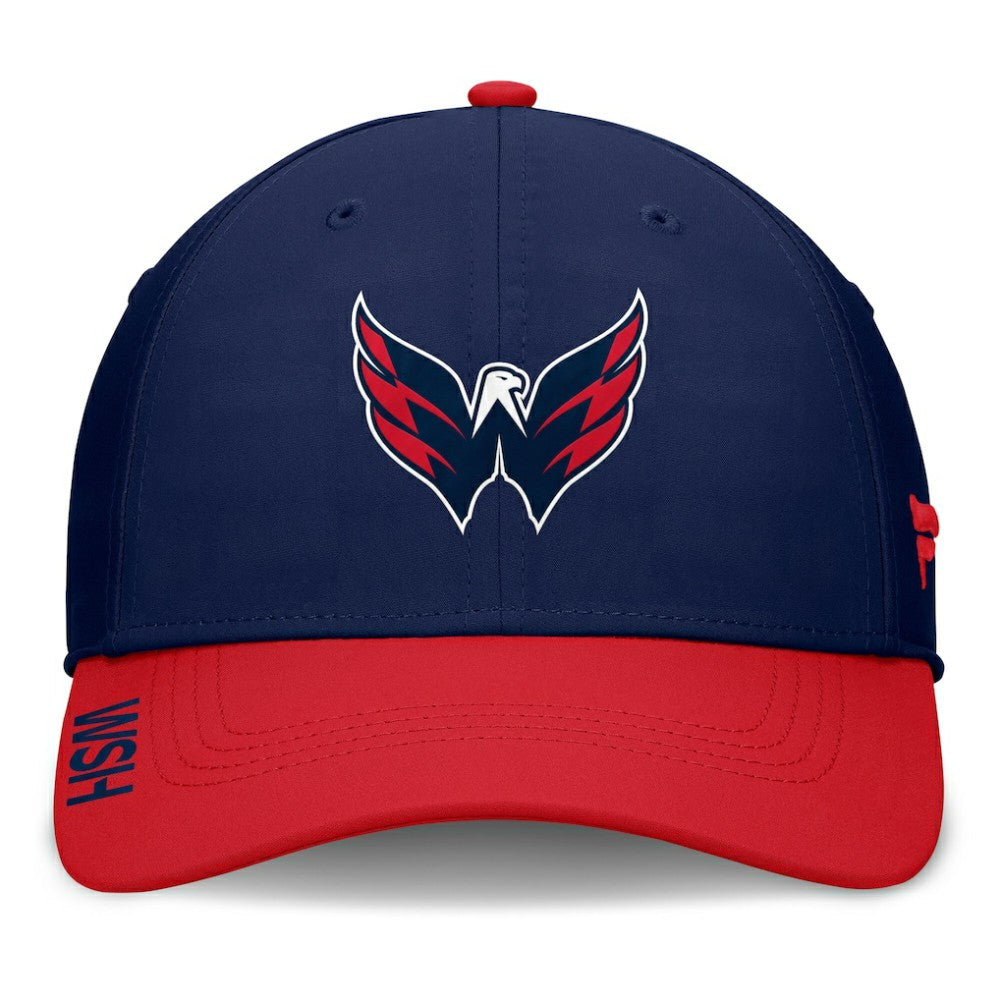 NHL Navy/Red Washington Capitals Fanatics Authentic Pro Rink Flex Hat