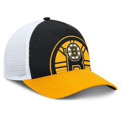 NHL Black/Gold Boston Bruins Fanatics Authentic Pro A-Frame Rink Adjustable Hat