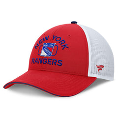 NHL Red/White New York Rangers Fanatics Authentic Pro Rink Trucker Hat