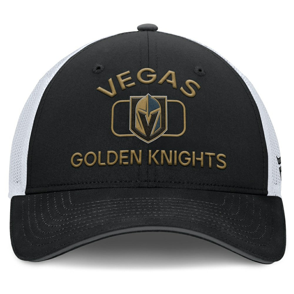 NHL Black/White Vegas Golden Knights Fanatics Authentic Pro Rink Trucker Hat