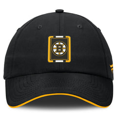 NHL Black/Gold Boston Bruins Fanatics Authentic Pro Ripstop Adjustable Hat