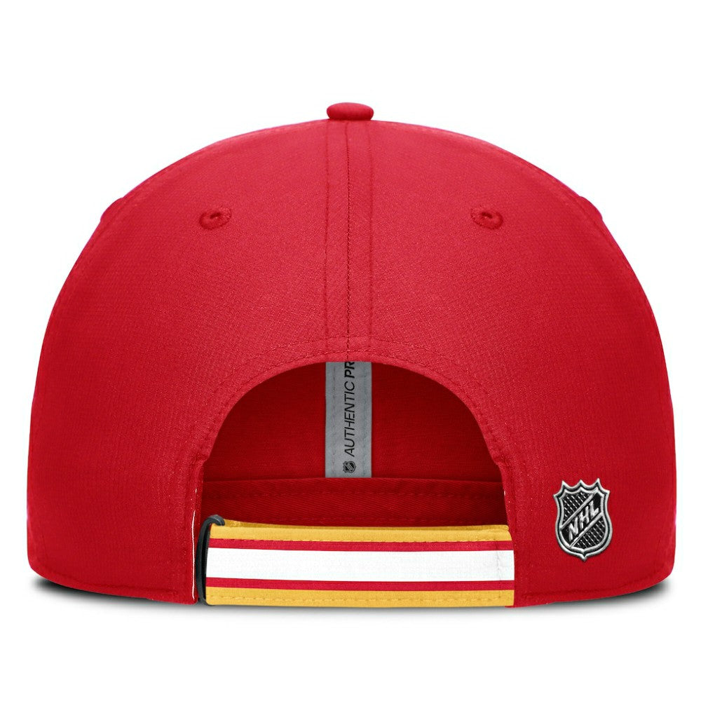 NHL Red/Gold Calgary Flames Fanatics Authentic Pro Ripstop Adjustable Hat