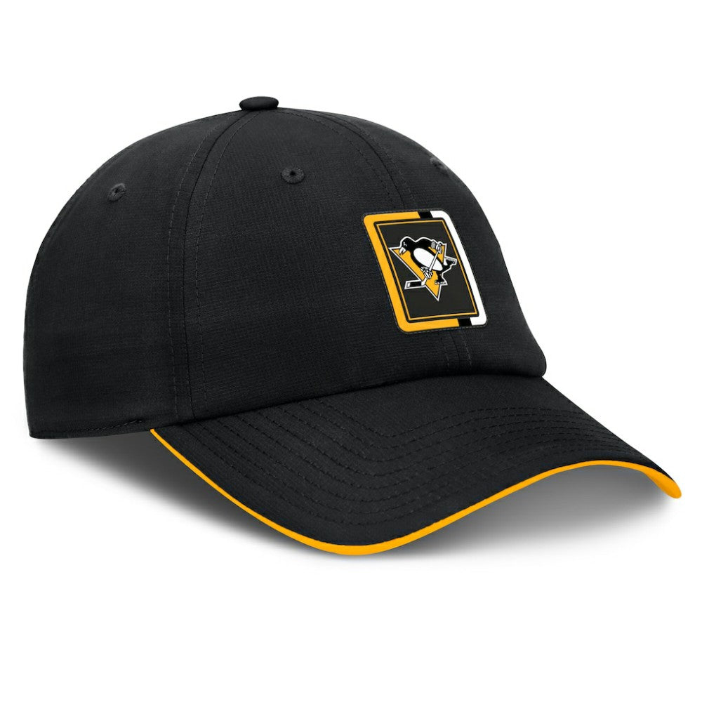 NHL Black/Gold Pittsburgh Penguins Fanatics Authentic Pro Ripstop Adjustable Hat