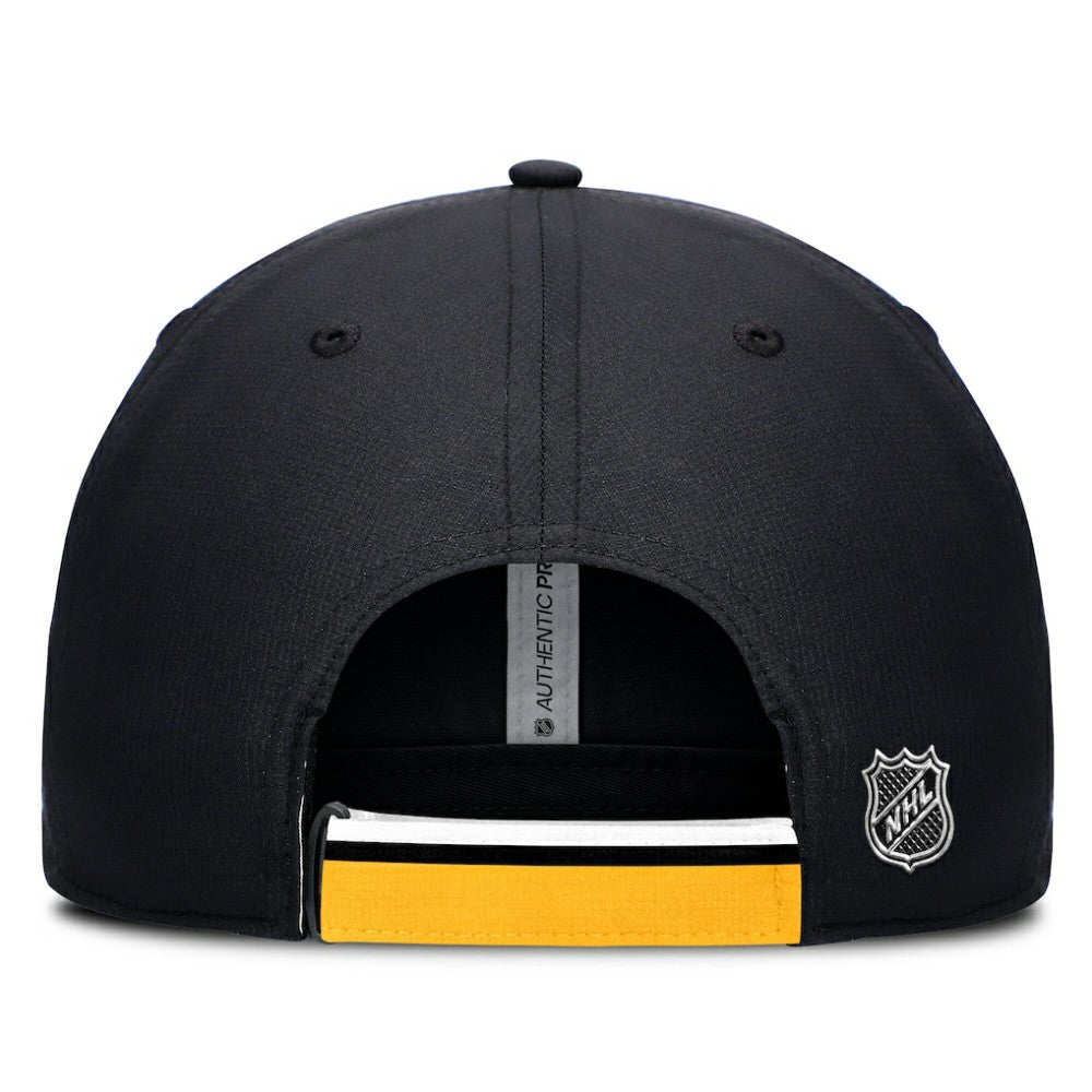 NHL Black/Gold Pittsburgh Penguins Fanatics Authentic Pro Ripstop Adjustable Hat