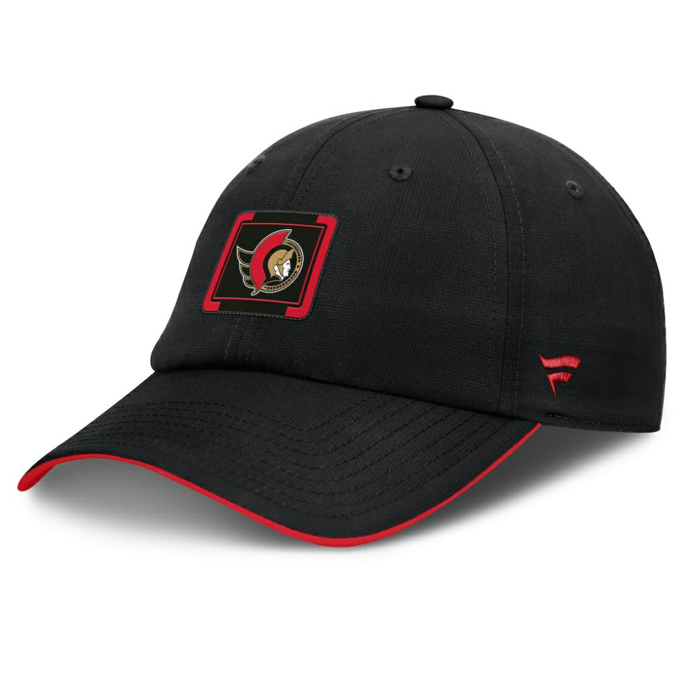NHL Black/Red Ottawa Senators Fanatics Authentic Pro Ripstop Adjustable Hat