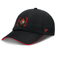 NHL Black/Red Ottawa Senators Fanatics Authentic Pro Ripstop Adjustable Hat