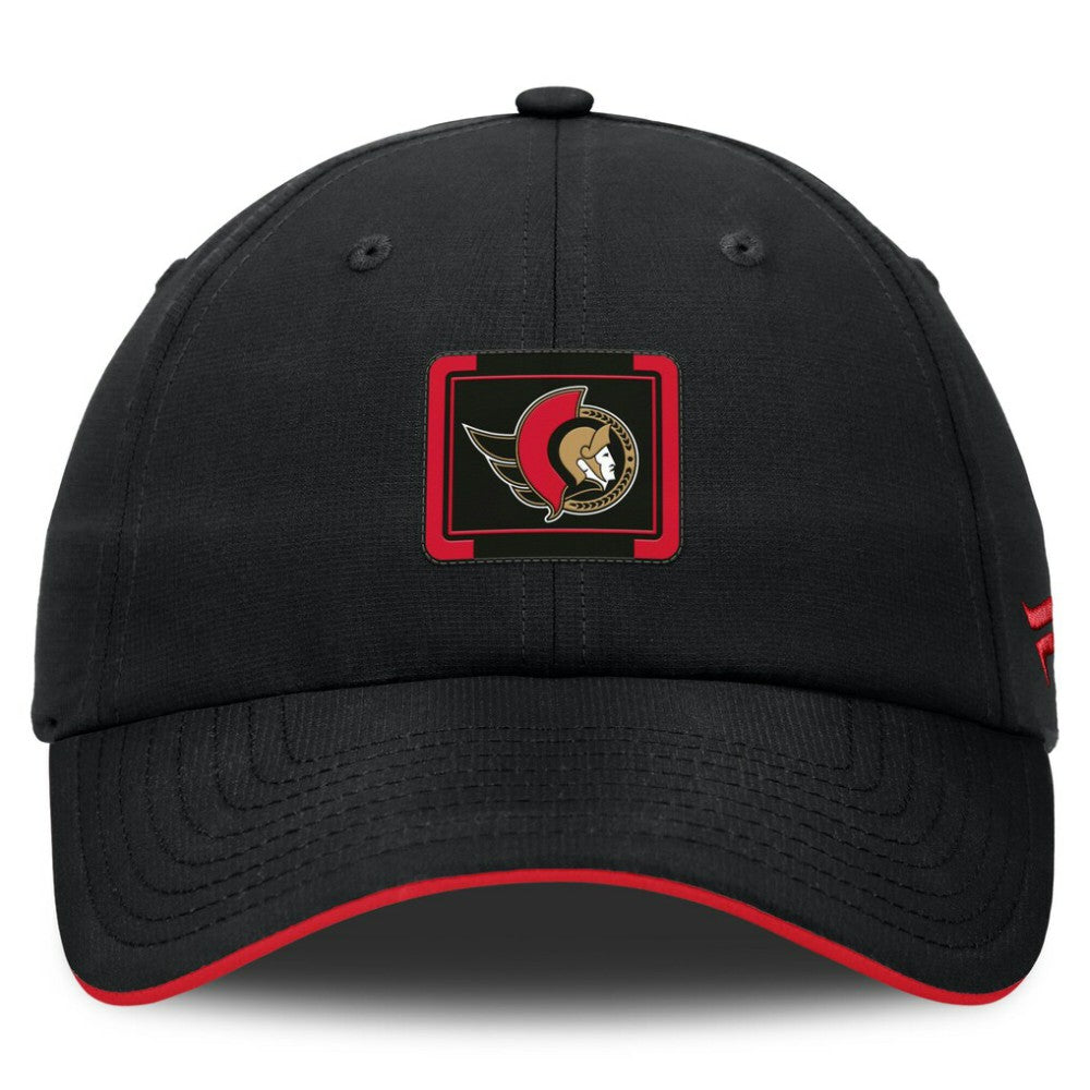 NHL Black/Red Ottawa Senators Fanatics Authentic Pro Ripstop Adjustable Hat