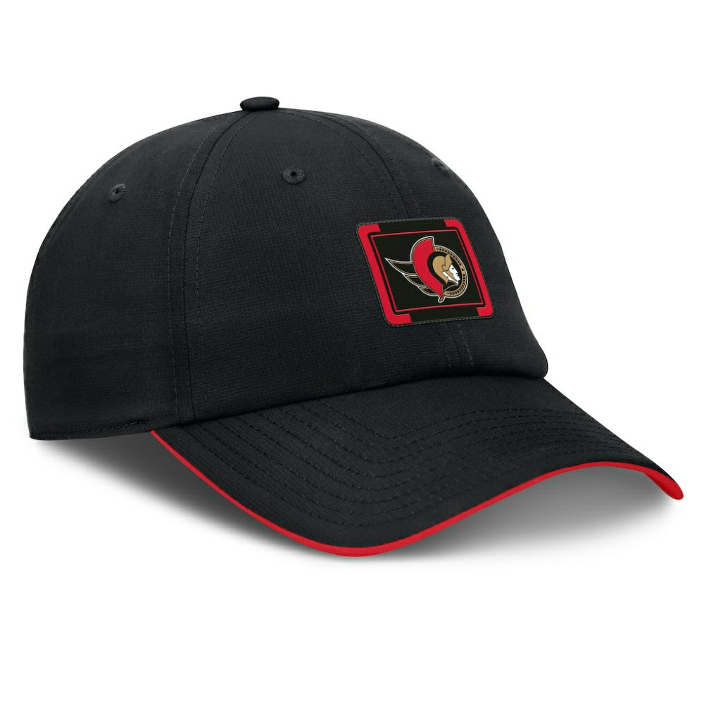 NHL Black/Red Ottawa Senators Fanatics Authentic Pro Ripstop Adjustable Hat