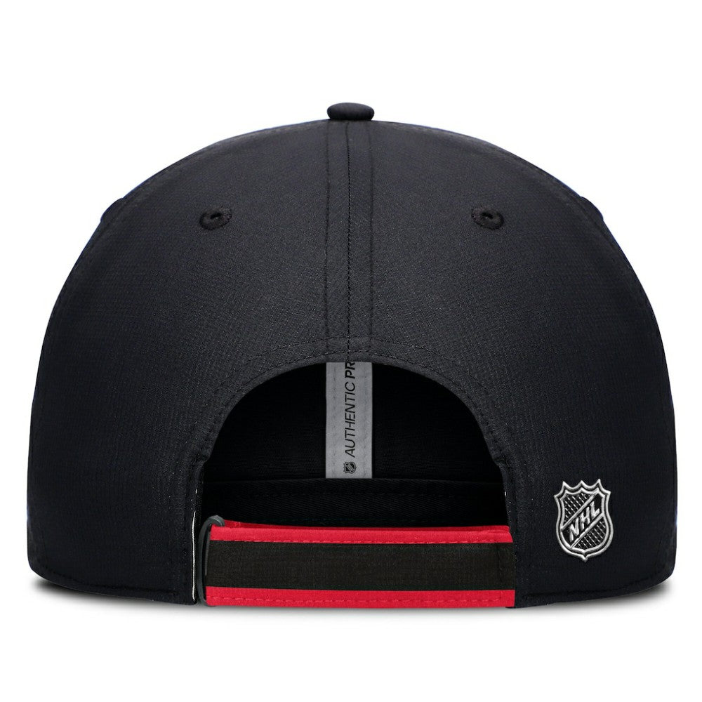 NHL Black/Red Ottawa Senators Fanatics Authentic Pro Ripstop Adjustable Hat