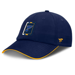 NHL Navy/Gold St. Louis Blues Fanatics Authentic Pro Ripstop Adjustable Hat