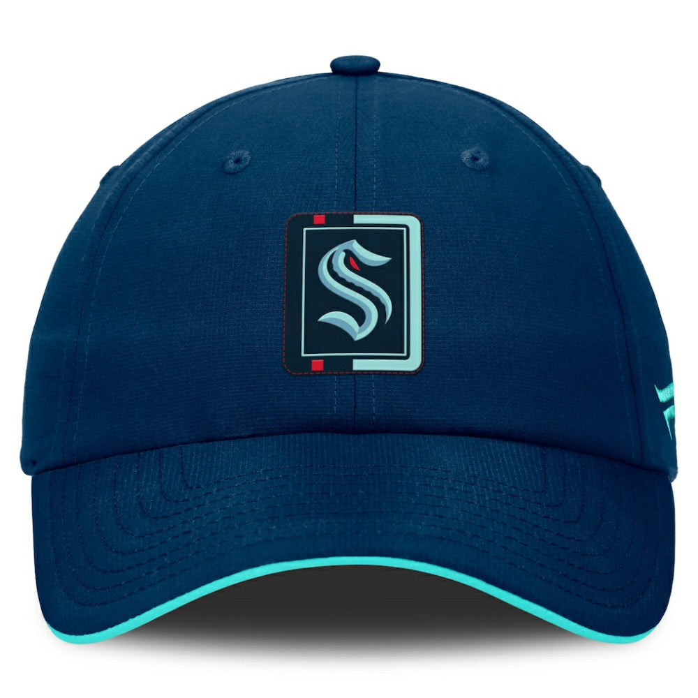 NHL Deep Sea Blue/Light Blue Seattle Kraken Fanatics Authentic Pro Ripstop Adjustable Hat