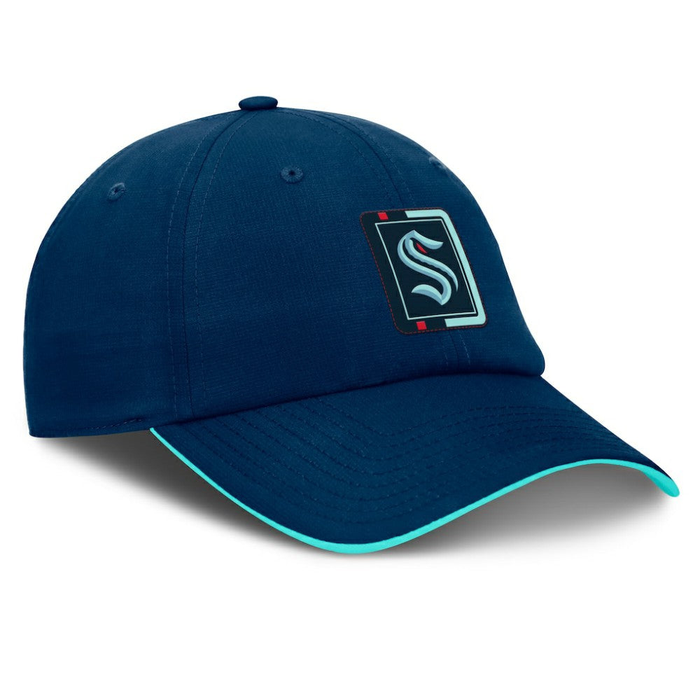 NHL Deep Sea Blue/Light Blue Seattle Kraken Fanatics Authentic Pro Ripstop Adjustable Hat