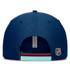 NHL Deep Sea Blue/Light Blue Seattle Kraken Fanatics Authentic Pro Ripstop Adjustable Hat