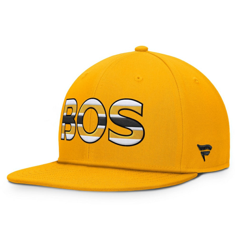 NHL Gold Boston Bruins Fanatics Authentic Pro Team Rink Snapback Hat
