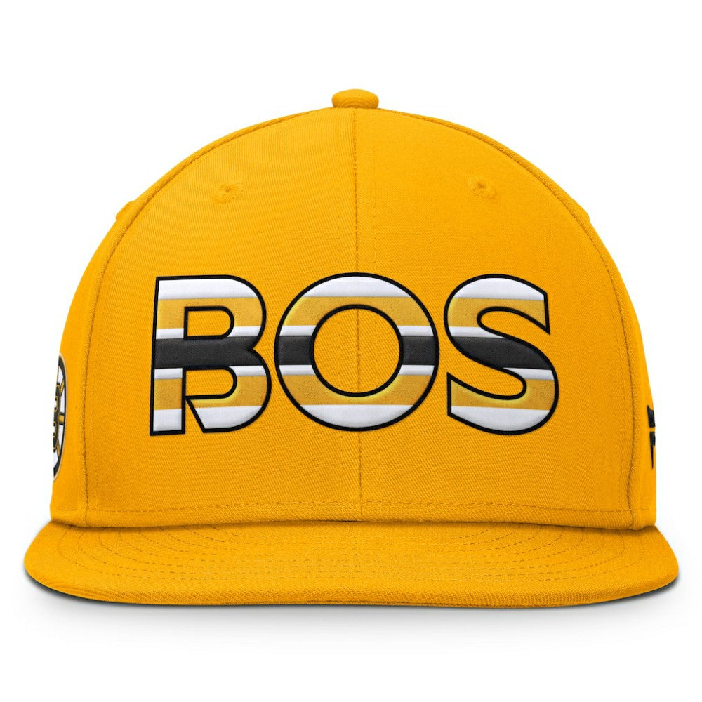 NHL Gold Boston Bruins Fanatics Authentic Pro Team Rink Snapback Hat