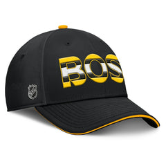 NHL Black/Gold Boston Bruins Fanatics Authentic Pro Rink Team Code Flex Hat