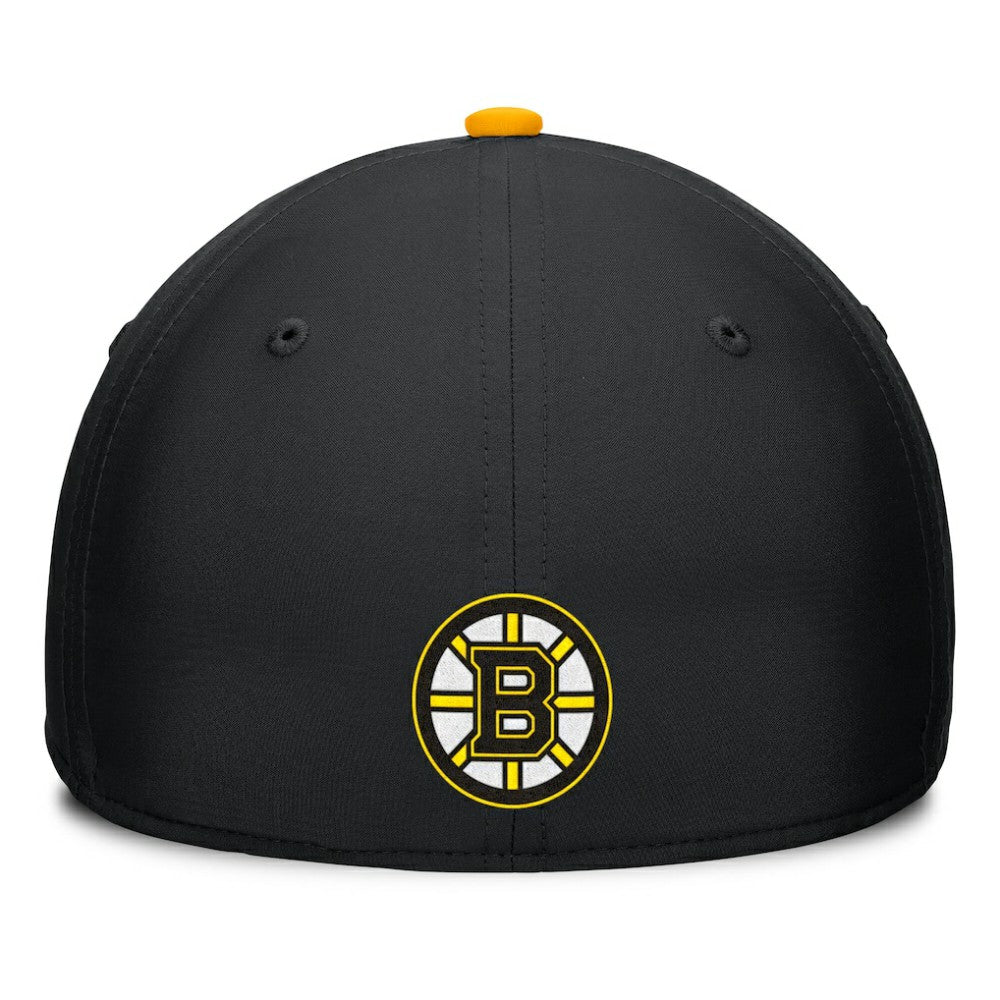 NHL Black/Gold Boston Bruins Fanatics Authentic Pro Rink Team Code Flex Hat
