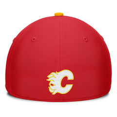 NHL Red/Gold Calgary Flames Fanatics Authentic Pro Rink Team Code Flex Hat